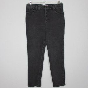 Gloria Vanderbilt Women's Amanda Jeans Size 12 Tapered Leg Classic Rise Black